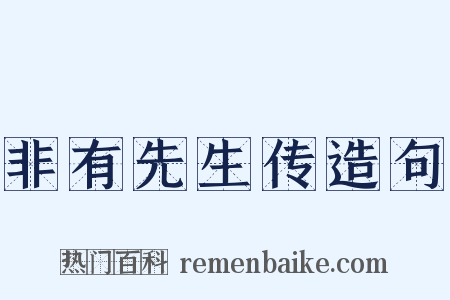 非有先生传造句是什么意思的图片